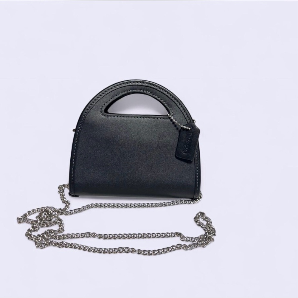 EUC Black Coach Top Handle Card Case Crossbody Bag
